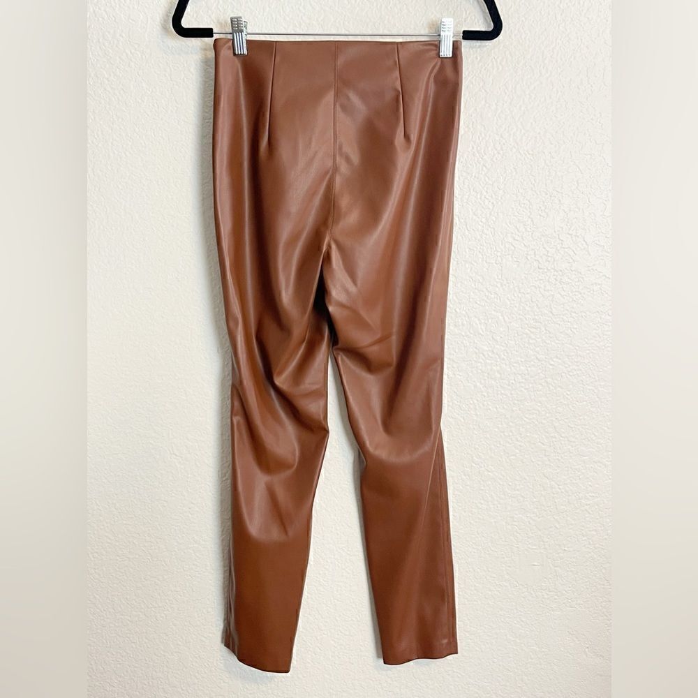 Anthropologie x Sachin & Babi Meagan Vegan legging pants in cognac.  NWT  size 0 - Picture 5 of 12